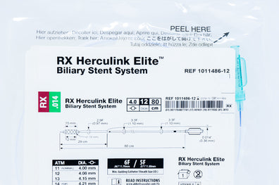 Abbott 1011486-12 RX Herculink Elite Biliary Stnt System 4.0 x 12mm, 80cm (x)